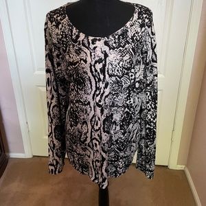 VIP black and cream print cardigan